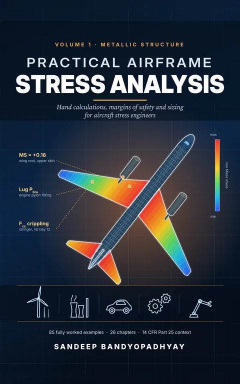 Cover of Practical Airframe Stress Analysis, Volume 1: Metallic Structure, by Sandeep Bandyopadhyay